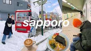 My First Trip to Sapporo Japan 🦀 Otaru Snow Festival Hokkaido Foods VLOG [upl. by Brinson]