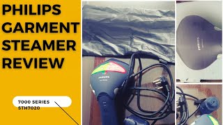 PHILIPS GARMENT STEAMER REVIEW TUTORIAL HANDHELD 7000 SERIES  STH7020 [upl. by Helena]