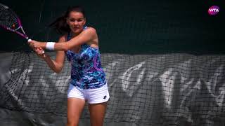 Agnieszka Radwanska Practice  Wimbledon 2018 [upl. by Alyse]