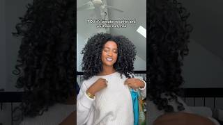 Easiest way to avoid unwanted frizz 🍂 curlyhair hairhacks curls naturalhair [upl. by Suiravaj91]