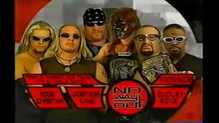 WWF No Way Out 2001 Match Card [upl. by Walli566]