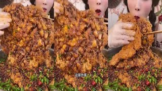 ASMR MUKBANG  Sesame Sauce Snail Noodles Spicy Seafood  Fried Chicken Feet Fried Skewers [upl. by Nayd]