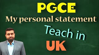 Unveiling My Statement for PGCE Teaching Program in the UK [upl. by Caton]