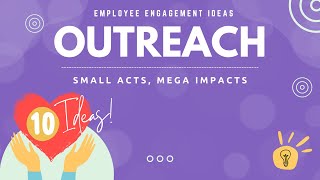 Easy Employee Engagement Ideas Community Outreach [upl. by Fortunato942]