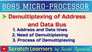 Demultiplexing of address and data bus in 8085Demultiplexing the bus AD7AD0Demultiplexing in 8085 [upl. by Farwell]