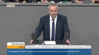 Bundestag Debatte zum Arbeitsprogramm der EUKommission 2016 am 28012016 [upl. by Ogait]