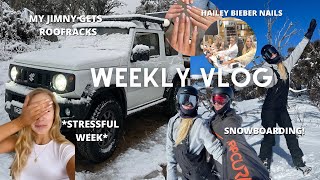 WEEKLY VLOG My Suzuki Jimny gets roofracks and goes to the snow  Hailey Bieber nails [upl. by Haletta]