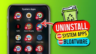 HOW TO REMOVE BLOATWARE FROM ANDROID PHONE  SYSTEM APPS UNINSTALL [upl. by Annim]