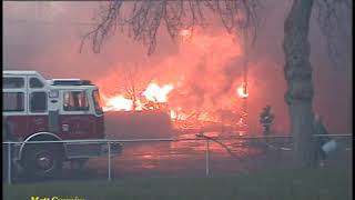 Massive mill fire extends to 17 homes in Pawtucket RI 2003 [upl. by Adnoval]