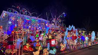 GRISWOLD House of ROSE 🌹 HILL CHRISTMAS 🎄😲🎀🌲 2023 Epic Light Show [upl. by Auhsuoj]