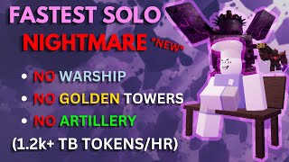 NEW FASTEST Solo TB Nightmare Stategy ViciousX Thresher No Warship  Tower Defense X [upl. by Yrallih]