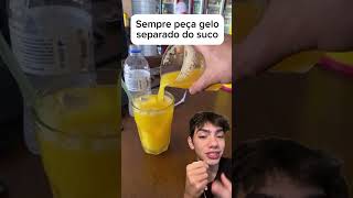 gelo é  suco no seu copo Suco Restaurante Gelo [upl. by Eusebio675]