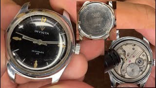 Invicta Incabloc 17 Cal 1538 1539 1950s Swiss Vintage Mechanical Watch Movement sound Appearance [upl. by Irol]