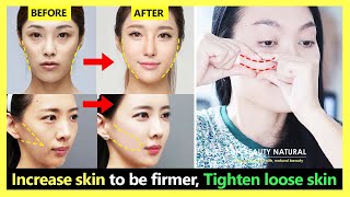 Only 6 mins Increase Skin and fat on face How to plump up face tighten loose skin to be firmer [upl. by Humbert]