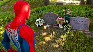 Spider Man Visits Aunt Mays Grave and Jeffersons Grave  SpiderMan 2 [upl. by Mary]