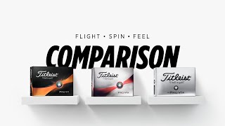 Comparing the Titleist Pro V1 Pro V1x and Pro V1x Left Dash [upl. by Ringsmuth]