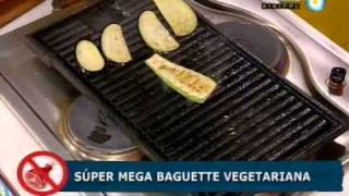 Recetas sin carne Baguette gigante vegetariana [upl. by Niddala]