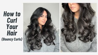 HOW TO CURL YOUR HAIR Bouncy Curls  Curls wya Gurl Series [upl. by Lacie276]