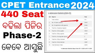 CPET Entrance Phase 2 ଆସିବ ନା ନାହିଁ କଣ ବାସ୍ତବରେ ସତ୍ୟ ରହିଛି ଜାଣନ୍ତୁ400 Seats Increase ହେଲା ପିଜିରେ 😊 [upl. by Euk]