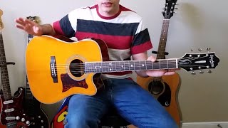 Epiphone Masterbuilt DR 500 MCE Guitar REVIEW [upl. by Yelnet489]