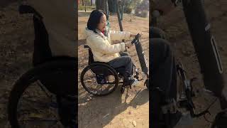 MT08 wheelchair handcycle solid tire [upl. by Mali169]