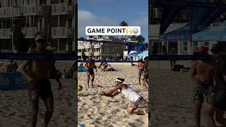 Rowdy and Colton final point to make the FINALS🥇🏐 beachvolleyball volleyball gamepoint avp [upl. by Yzeerb]