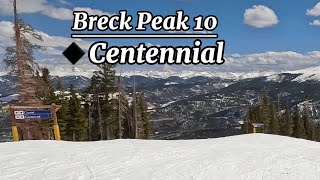 Peak 10 Centennial Black Diamond Ski Trail Breckenridge Ski Resort ◼️⛷️ ski breckenridge [upl. by Moberg]