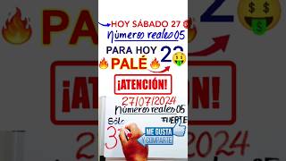 PALÉ 🔥 SÚPER para hoy SÁBADO 27072024 Los PALÉ y SÚPER que MÁS SALEN éste DÍA loteria sorteos [upl. by Monique]