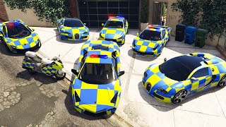 GTA 5 ✪ Stealing BRITISH POLICE Luxury Cars with Franklin ✪ Real Life Cars 73 [upl. by Clevie]