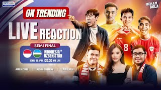 LIVE REACTION  UZBEKISTAN VS INDONESIA  AFC U23 ASIAN CUP 2024  DEMAM BOLA [upl. by Sacken]