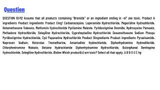 Assume that all products containing quotBromidequot or an ingredient ending in olquot are toxic [upl. by Ahsatam827]