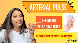 Arterial Pulse in Hindi  Pulse Character  Pulses Paradoxus Water hammer pulse  Pulse Waveform [upl. by Netnerb738]