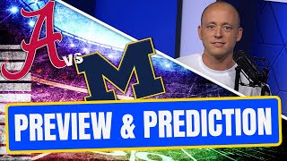 Michigan vs Alabama  CFP Rose Bowl Preview amp Prediction Late Kick Cut [upl. by Llerroj]