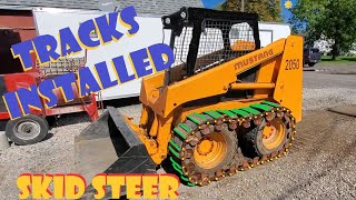 Loegering Over the Tire Tracks on a Mustang 2050 Skid Steer FSeries OTT Bobcat 843 [upl. by Allenod]