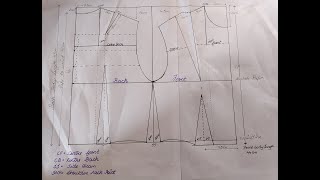 HOW TO DRAFT A BASIC BODICE BLOCK STEP 1 TO 6 [upl. by Swan]