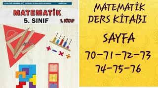 5SINIF MATEMATÄ°K DERS KÄ°TABI SAYFA 70717273747576  5SINIF MATEMATÄ°K 1KÄ°TAP [upl. by Fiore]