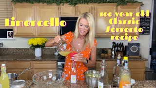 Limoncello 100 year old Classic Sorrento Recipe 🍋 [upl. by Llevol148]