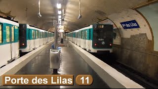 Porte des Lilas  Ligne 11  Métro de Paris  RATP MP59  2014 [upl. by Yenhoj]