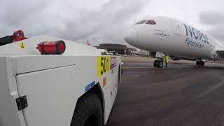 Ramp Agent POV 787 Load up and Pushback [upl. by Odravde]