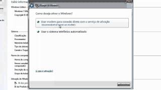 Windows 7 Para ativar o Windows sem internet [upl. by Aicirt]