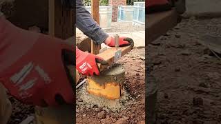 Deck support post concrete footings with post brackets construction diy concrete [upl. by Tomaso]