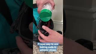 The Proper Way to Use Baking Soda in Athletic Shoes ProCleaningTip shorts [upl. by Ylrehs]