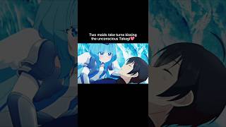 Two maids kiss the unconscious Takagi 💖anime animeedit animeshorts [upl. by Nurav]