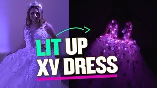 Trying on a Light Up Quinceanera LED Dress [upl. by Nueovas]