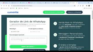 Como gerar link para Whatsapp com mensagem pronta [upl. by Hamburger]