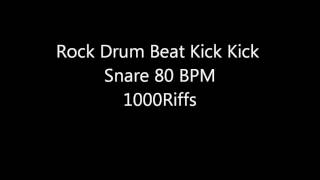 Rock Drum Beat 80 BPM Kick Kick Snare [upl. by Lyon]