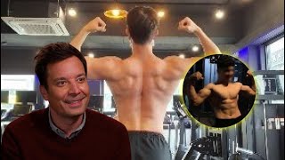 Jimmy Fallon Gets Hysterical Watching Bts’ V Workout Video At The Gym Whats Next [upl. by Oisinoid978]