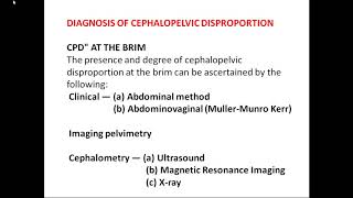 A CLASS ON CEPHALOPELVIC DISPROPORTION CPD BY Dr Sri Lakshmi Asst professorOBGY [upl. by Meggy]