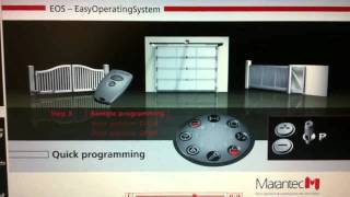 Marantec EOS Quick Programming Open Closed limits amp Remote Control [upl. by Gerri]