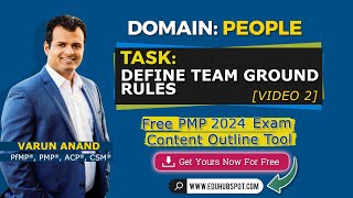 PMP 2024 PMP Certification using PMP Exam Outline Define Team Ground Rules Video 2 [upl. by Eugatnom]